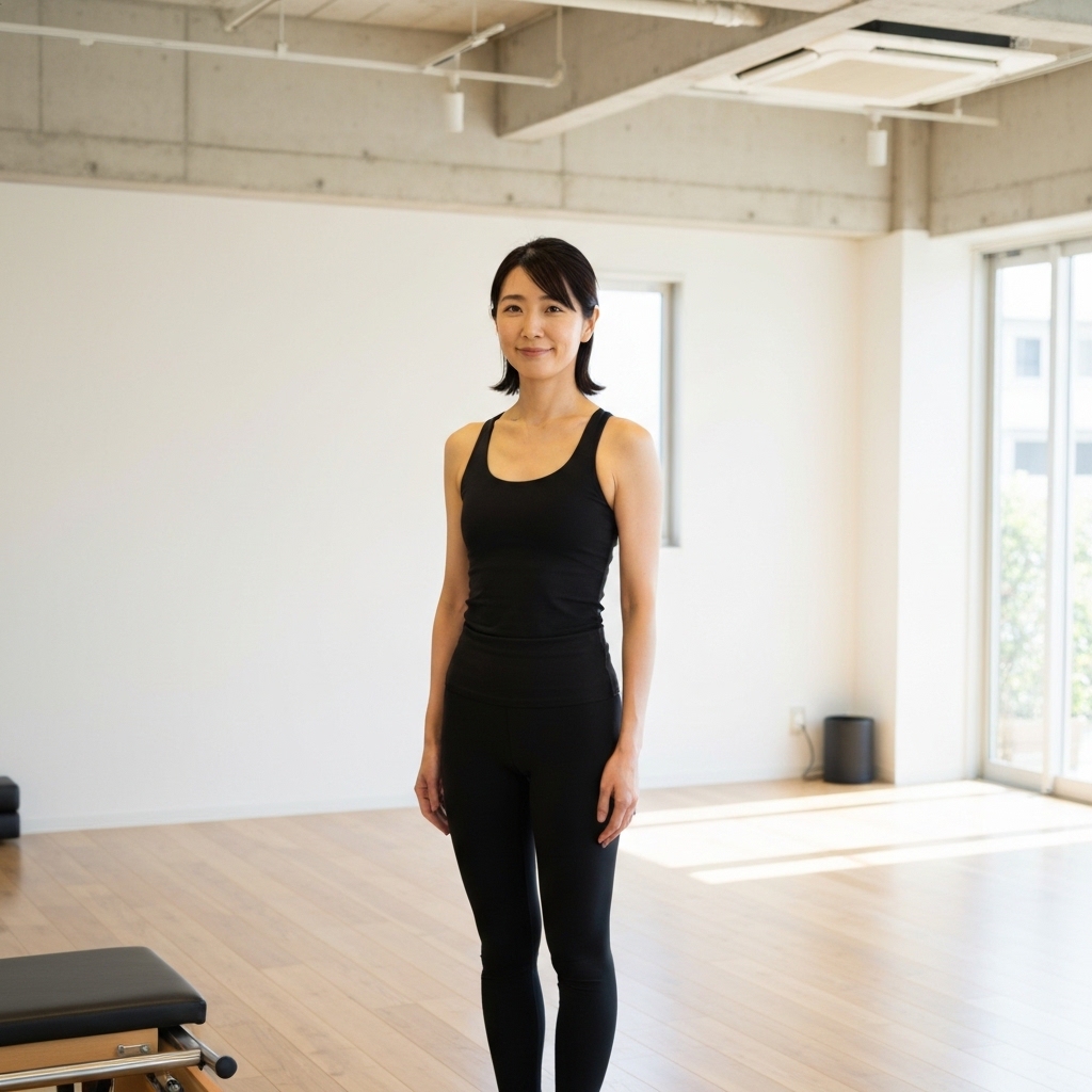 マシンピラティスの効果を実感している女性