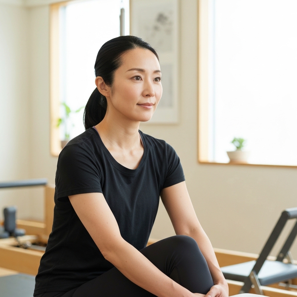 マシンピラティスをやめた理由を考える女性